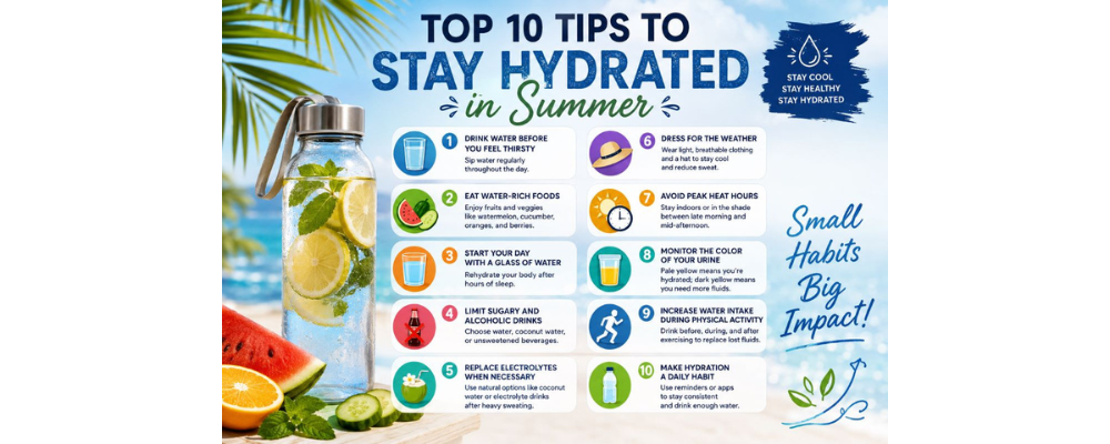 Top 10 Tips To Stay Hydrated In Summer